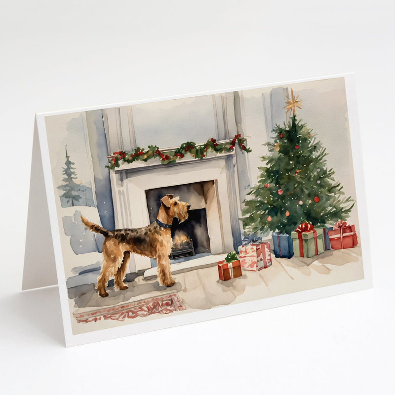 Airedale Terrier Christmas Greeting Cards and Envelopes Pack of 8