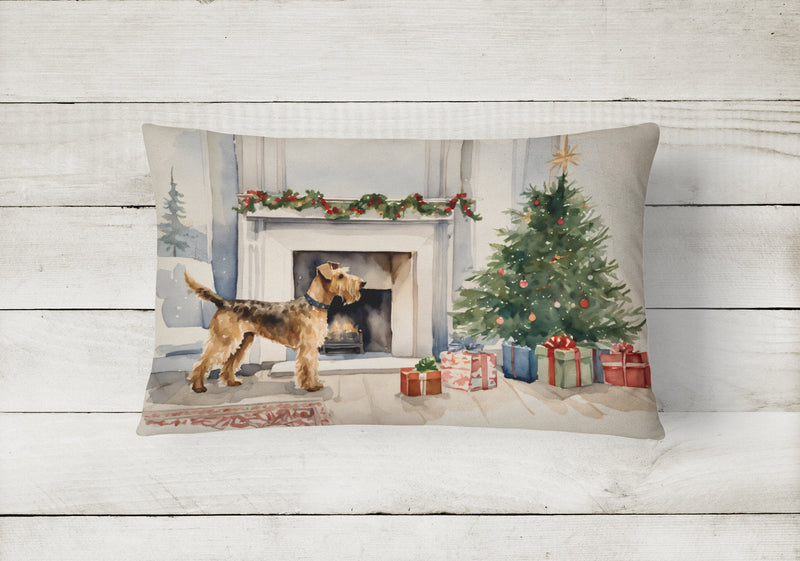 Airedale Terrier Christmas Fabric Decorative Pillow