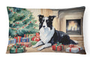 Border Collie Christmas Fabric Decorative Pillow