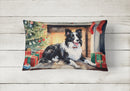 Border Collie Christmas Fabric Decorative Pillow