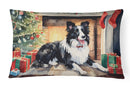 Border Collie Christmas Fabric Decorative Pillow