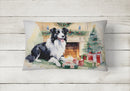 Border Collie Christmas Fabric Decorative Pillow