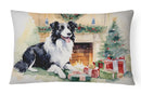 Border Collie Christmas Fabric Decorative Pillow