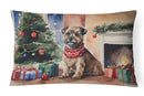 Border Terrier Christmas Fabric Decorative Pillow