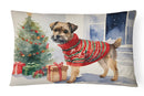 Border Terrier Christmas Fabric Decorative Pillow