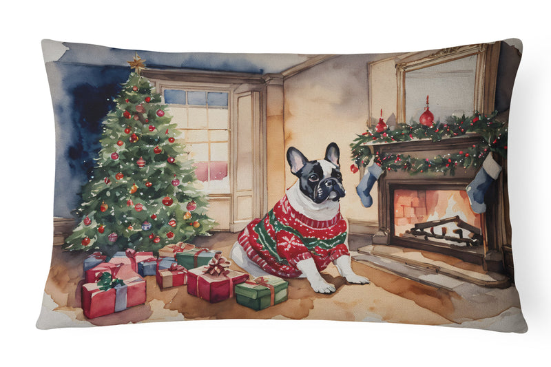 French Bulldog Christmas Fabric Decorative Pillow