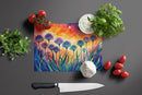 Agapanthus in Color Glass Cutting Boards – Durable, Decorative Kitchen Art Large