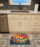 Agapanthus in Color Memory Foam Kitchen Mat
