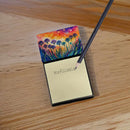 Agapanthus in Color Sticky Note Holder- Refiilable Desk Accessory Note Pad