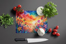 Alstroemerias in Color Glass Cutting Boards – Durable, Decorative Kitchen Art Large