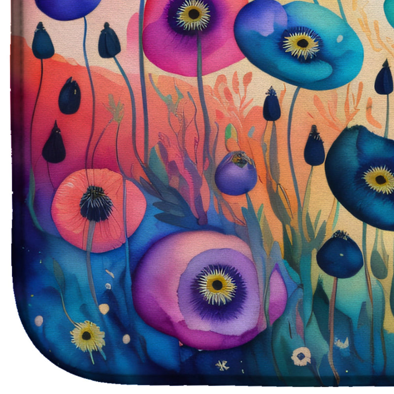 Anemones in Color Dish Drying Mat
