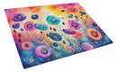 Anemones in Color Glass Cutting Boards – Durable, Decorative Kitchen Art Large