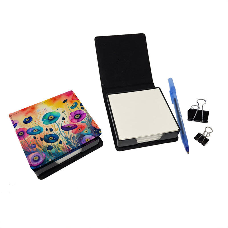 Anemones in Color PU Leather Note Paper Holder