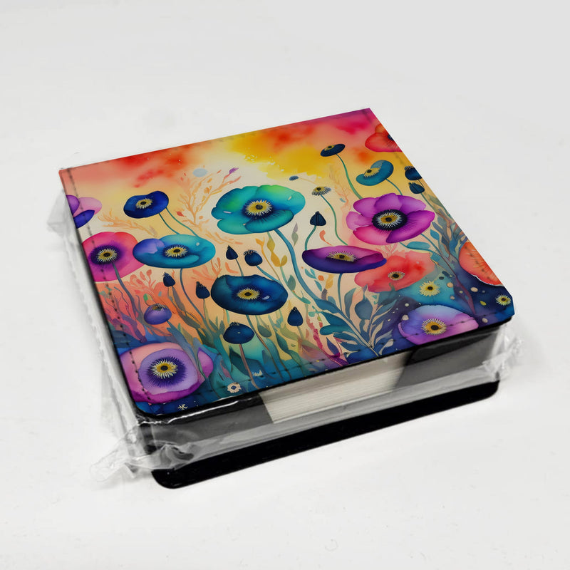 Anemones in Color PU Leather Note Paper Holder