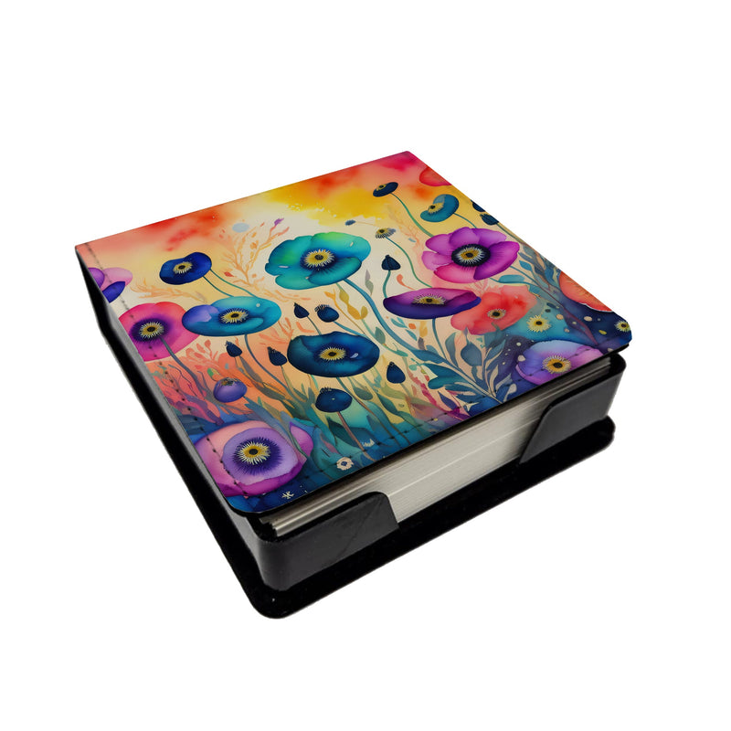 Anemones in Color PU Leather Note Paper Holder