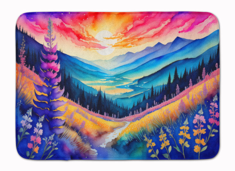 Annual Larkspur in Color Memory Foam Kitchen Mat