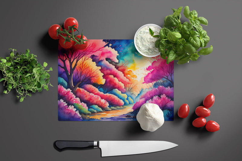 Azaleas in Color Glass Cutting Boards – Durable, Decorative Kitchen Art Large