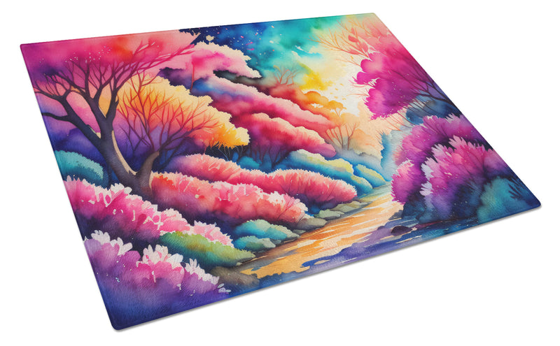 Azaleas in Color Glass Cutting Boards – Durable, Decorative Kitchen Art Large