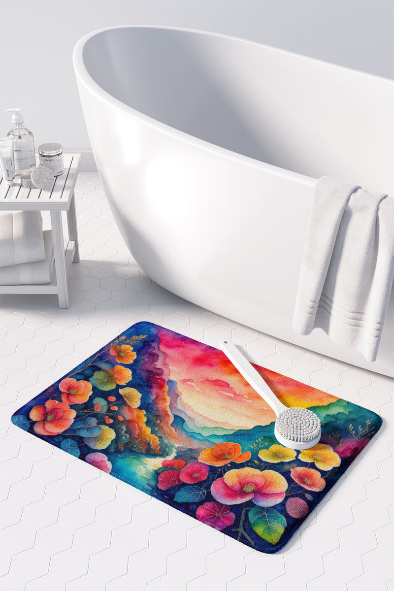 Begonias in Color Memory Foam Kitchen Mat