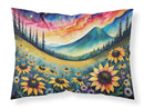 Black-eyed Susans in Color Fabric Standard Pillowcase – Artistic Decorative Front, White Back