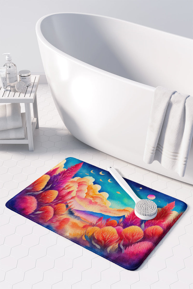 Celosia in Color Memory Foam Kitchen Mat