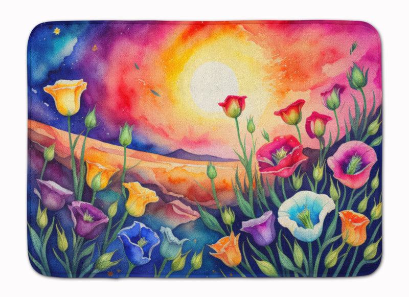 Lisianthus in Color Memory Foam Kitchen Mat