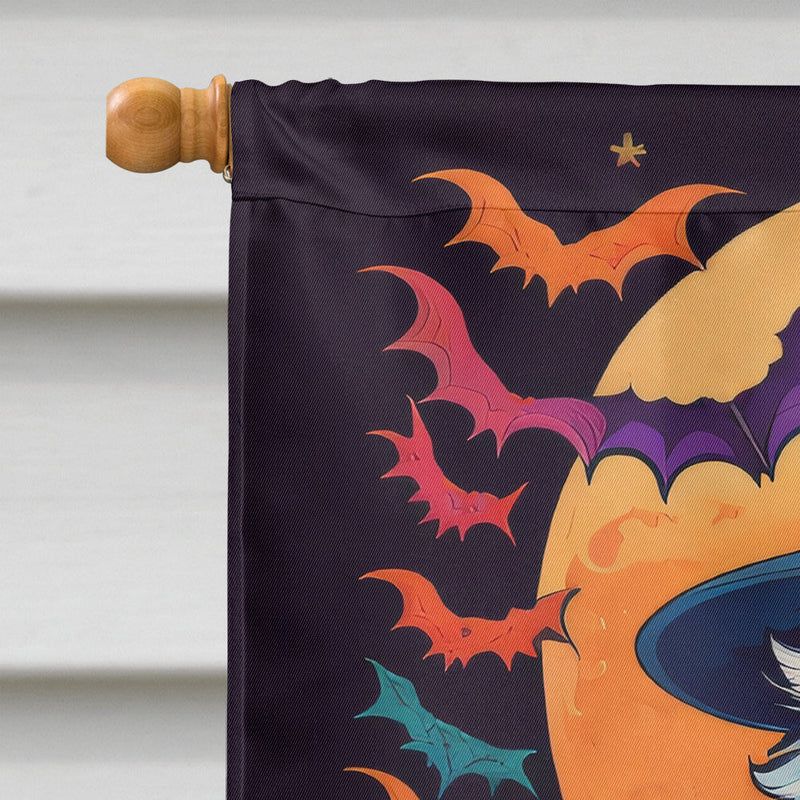 American Eskimo Witchy Halloween House Flag