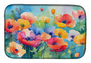 Anemones in Watercolor Dish Drying Mat