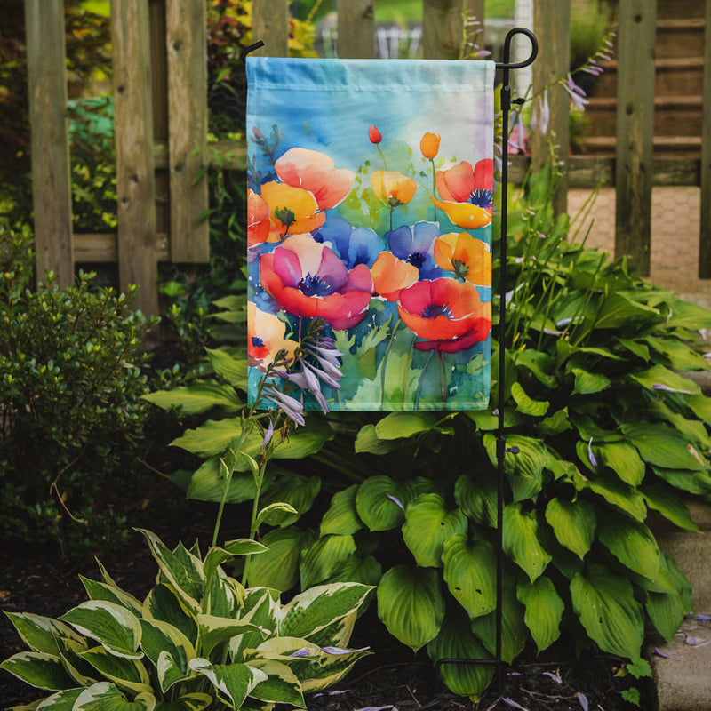 Anemones in Watercolor Garden Flag – Outdoor Decorative Yard Flag