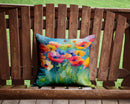 Anemones in Watercolor Throw Pillow - 14x14 Decorative Pillow – Art for Your Home & Patio