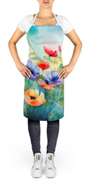 Anemones in Watercolor Apron – Artist-Designed Kitchen, BBQ & Craft Apron