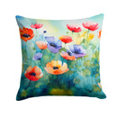 Anemones in Watercolor Throw Pillow - 14x14 Decorative Pillow – Art for Your Home & Patio