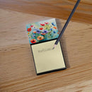 Anemones in Watercolor Sticky Note Holder- Refiilable Desk Accessory Note Pad