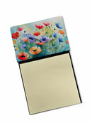 Anemones in Watercolor Sticky Note Holder- Refiilable Desk Accessory Note Pad