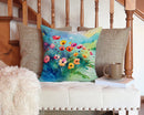 Anemones in Watercolor Throw Pillow - 14x14 Decorative Pillow – Art for Your Home & Patio