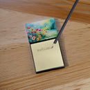 Anemones in Watercolor Sticky Note Holder- Refiilable Desk Accessory Note Pad