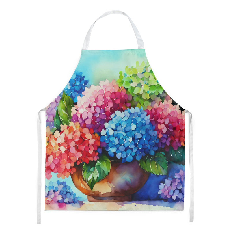 Hydrangeas in Watercolor Apron