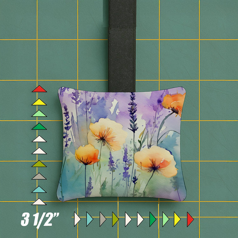 Lavender in Watercolor Hanging Square Fabric Ornament 3.5 × 3.5