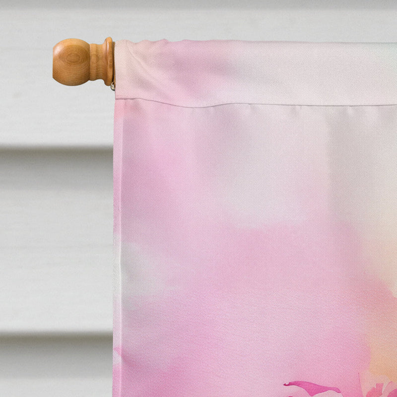 Peonies in Watercolor House Flag