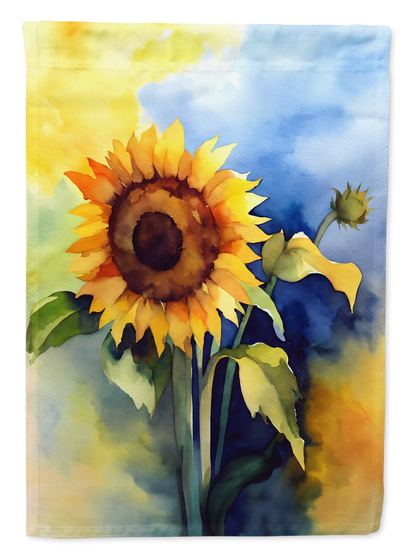 Sunflowers in Watercolor House Flag