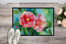 Alabama Camellia in Watercolor Doormat -  18x27 Decorative Floor Mat – Indoor/Outdoor Rug