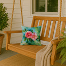 Alabama Camellia in Watercolor Throw Pillow