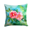 Alabama Camellia in Watercolor Throw Pillow