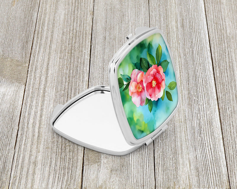 Alabama Camellia in Watercolor Compact Mirror