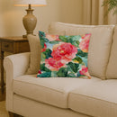 Alabama Camellia in Watercolor Throw Pillow