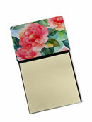 Alabama Camellia in Watercolor Sticky Note Holder- Refiilable Desk Accessory Note Pad