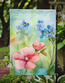 Alaska Forget-me-nots in Watercolor Garden Flag – Outdoor Decorative Yard Flag