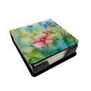 Alaska Forget-me-nots in Watercolor PU Leather Note Paper Holder