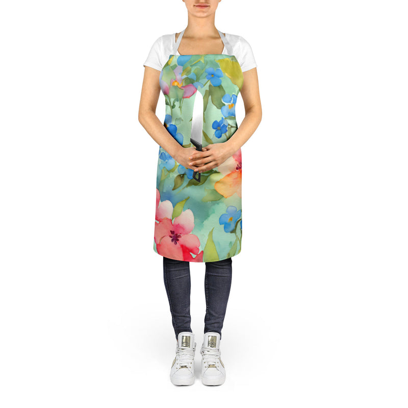 Alaska Forget-me-nots in Watercolor Apron