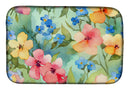 Alaska Forget-me-nots in Watercolor Dish Drying Mat